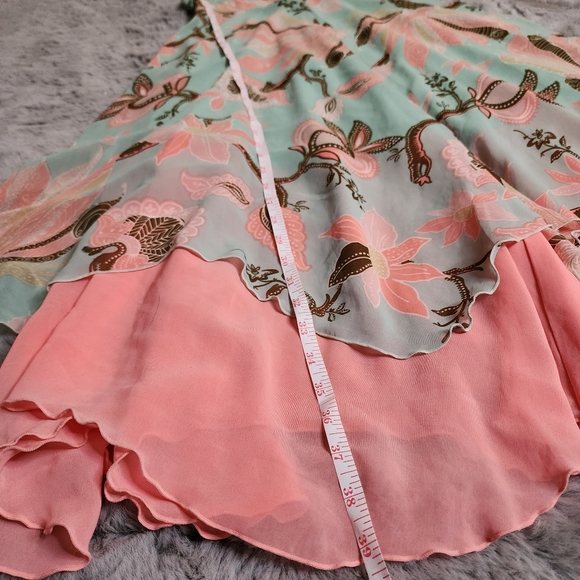 H&M Women's Tie Back Multicolored Layered Summer Dress with Ruffles Size 4 - Picture 8 of 8